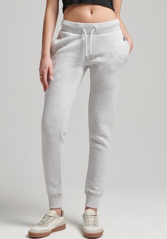 Effilé Pantalon Superdry en gris : devant