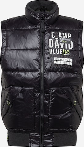 CAMP DAVID Vest in Black: front