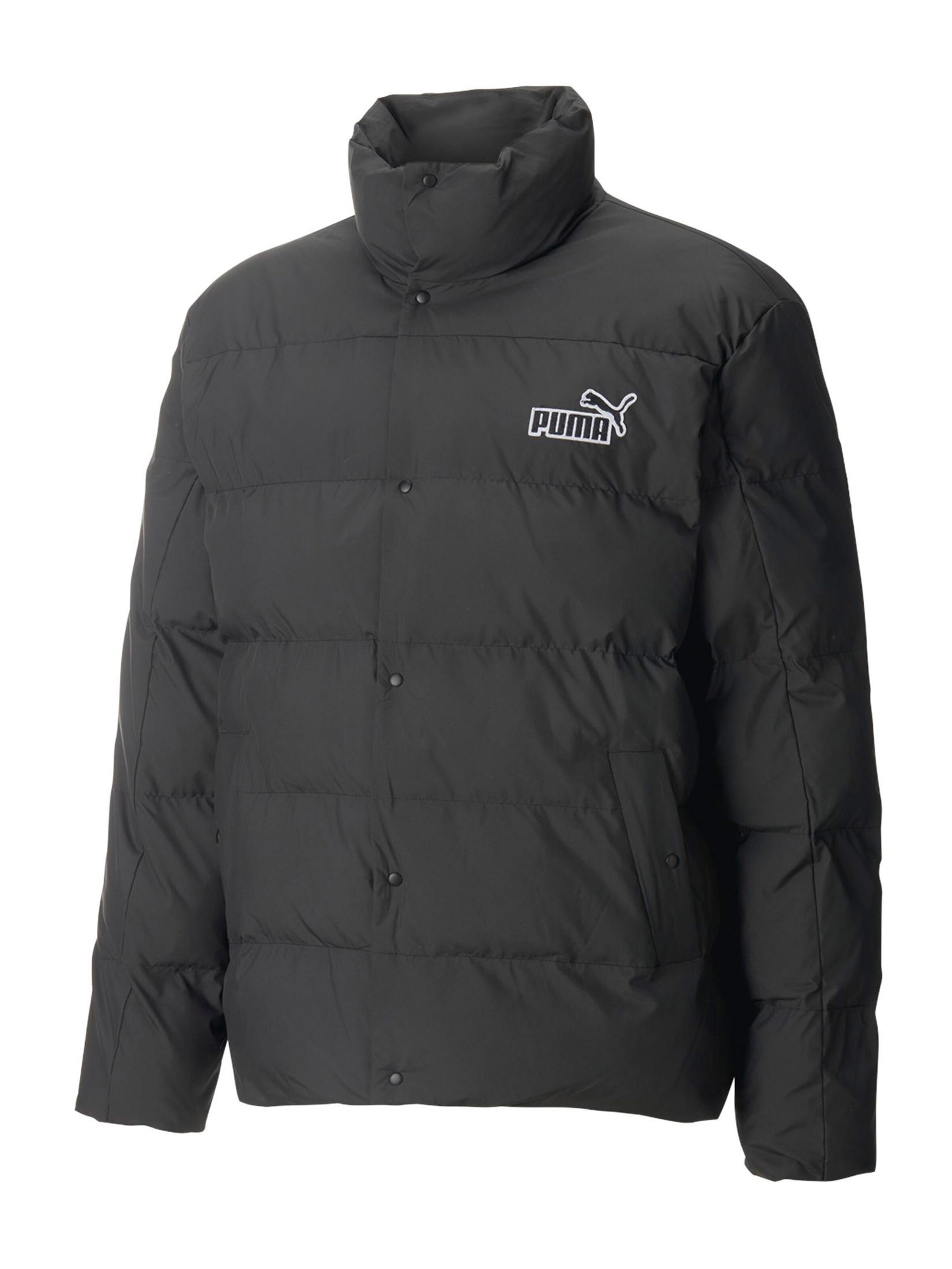 PUMA Athletic Jacket in Black: front