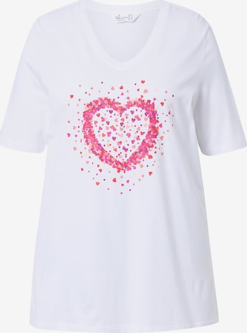 MIAMODA Oversized shirt in Wit: voorkant