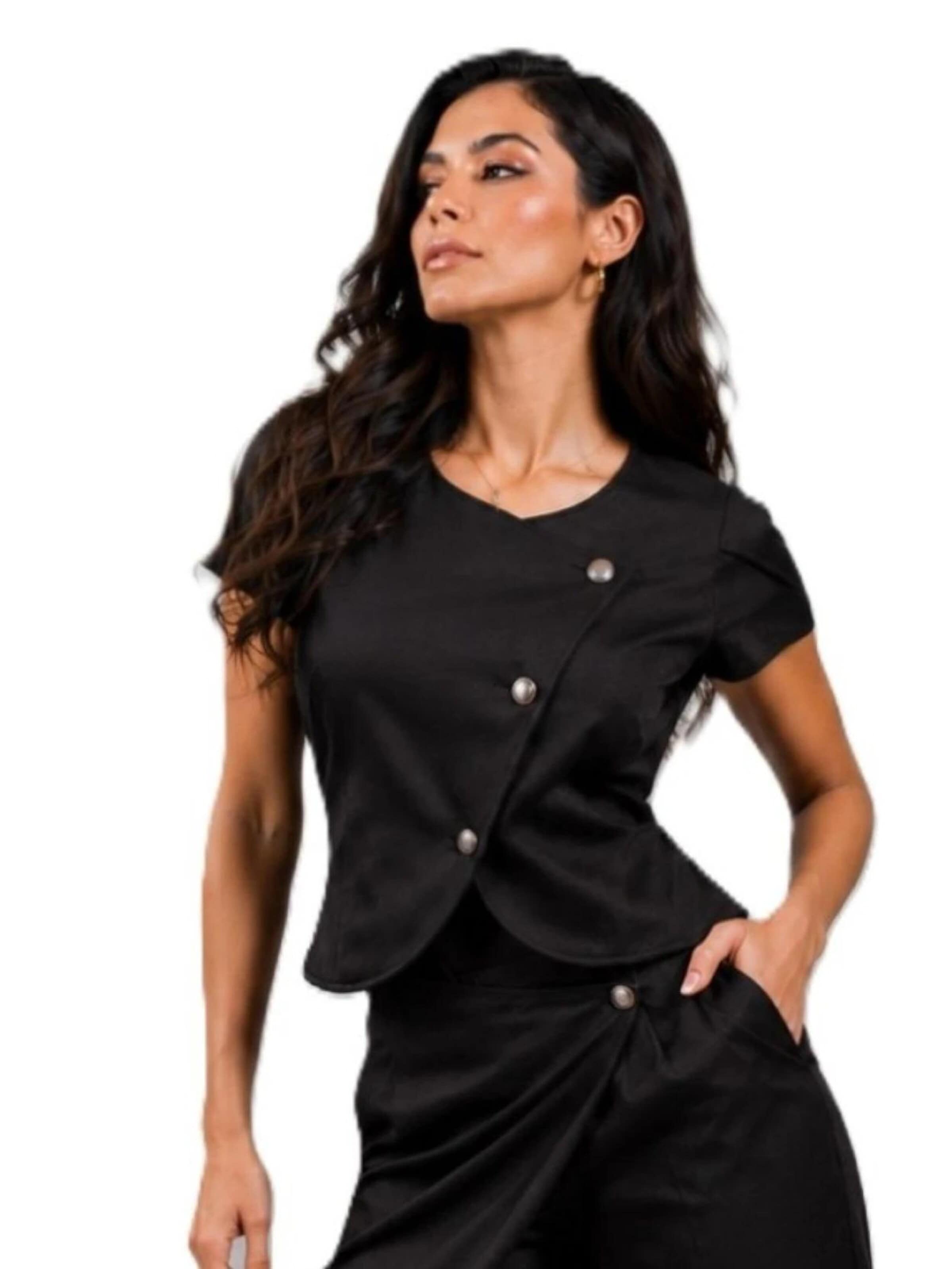 BIBI SAKALIEVA Costume jacket in Black: front