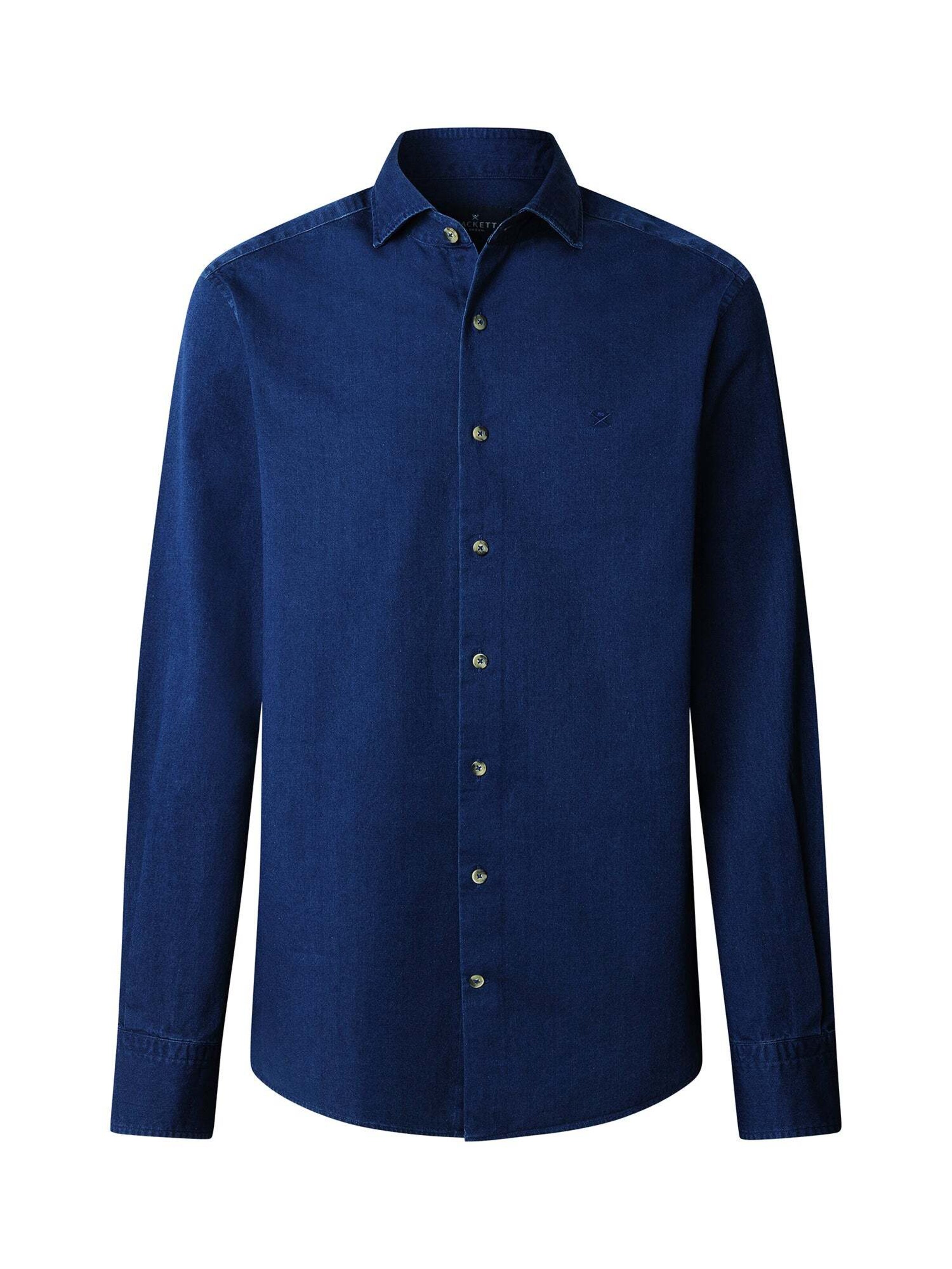 Hackett London Slim Fit Hemd ' ESS' in Blau: Vorderseite