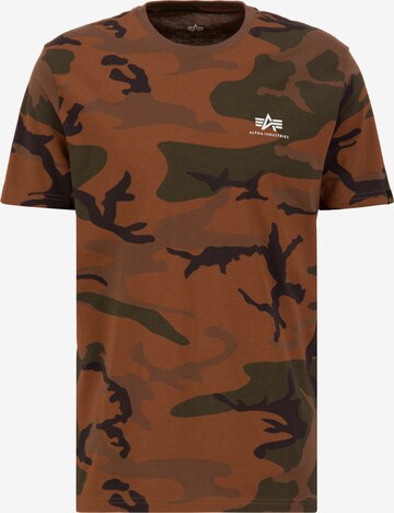 Coupe regular T-Shirt ALPHA INDUSTRIES en orange : devant