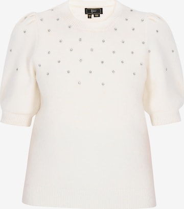 balta faina Megztinis: priekis