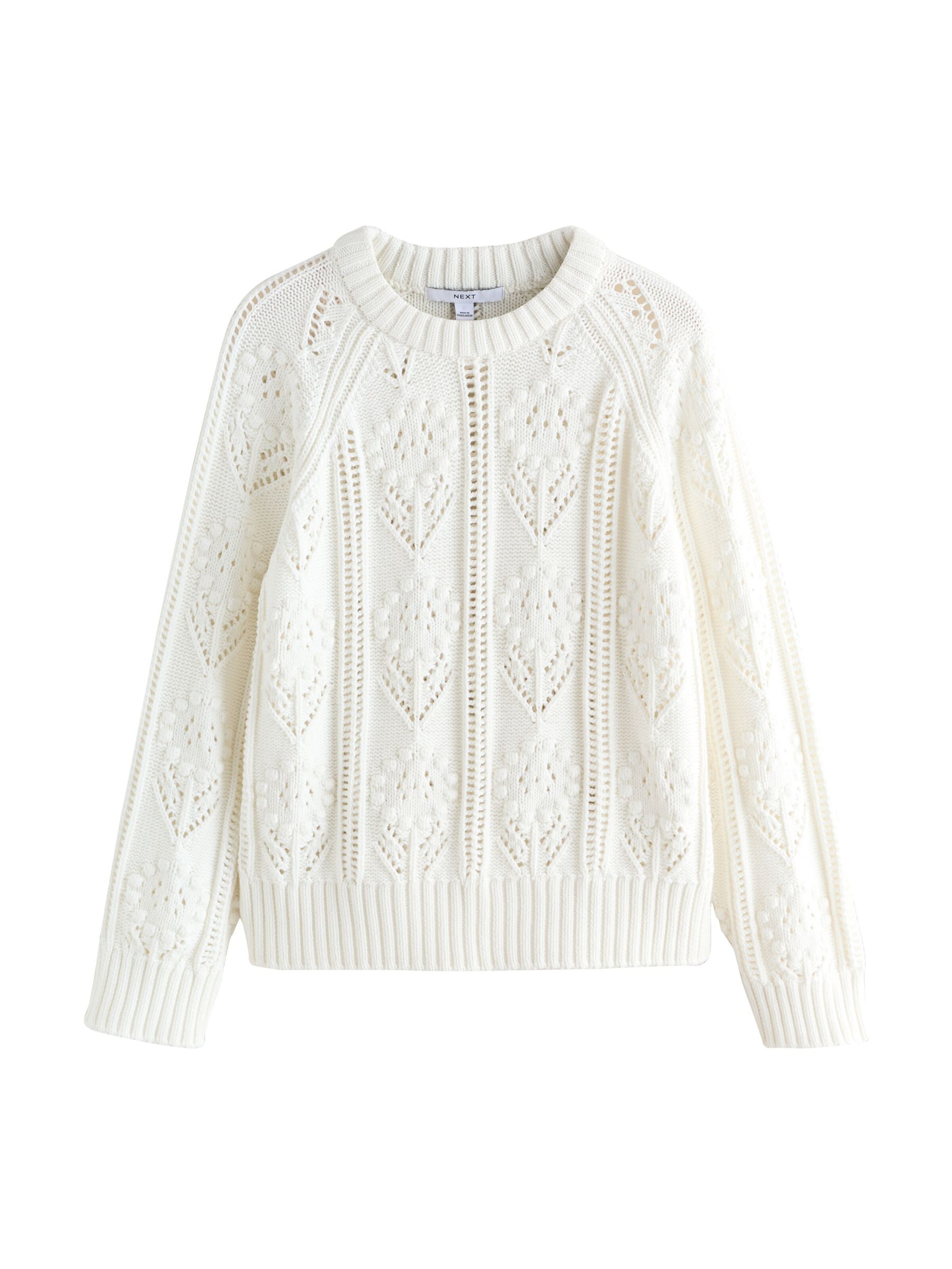 Pulover de la Next pe alb: față