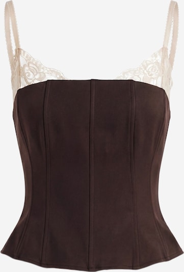 hzl the label Haut en XS en marron, Vue avec produit