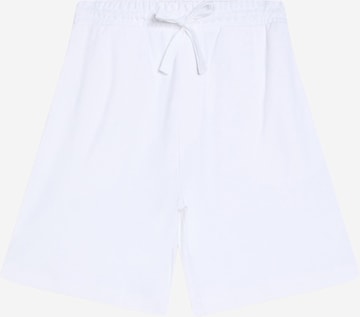 Bershka Loose fit Pants in White: front