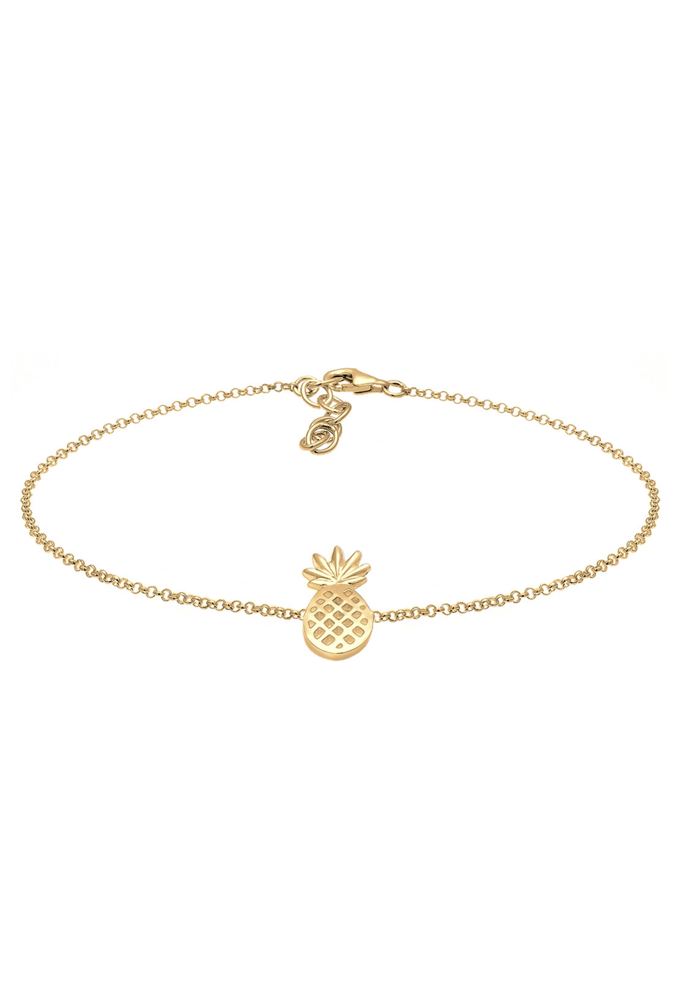 ELLI Fußschmuck 'Ananas' in Gold: Vorderseite