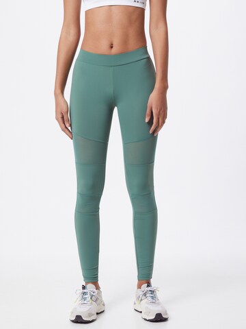 Urban Classics Skinny Leggings - zöld: elől