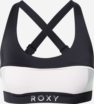 ROXY Bralette Bikini Top in Grey: front