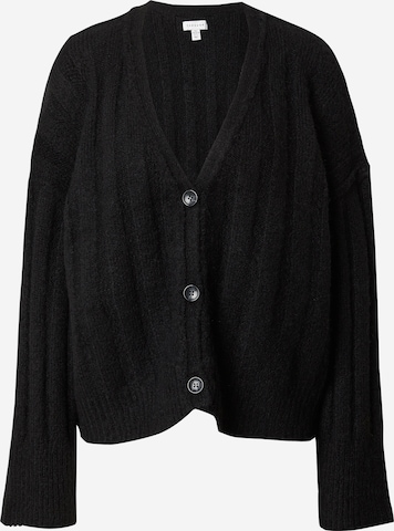TOPSHOP Knit cardigan in Black: front