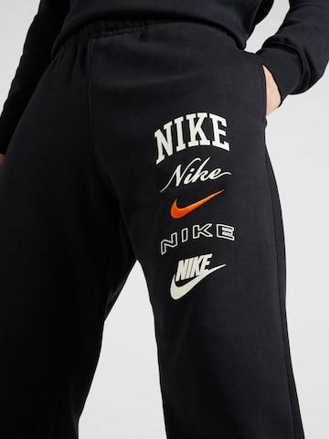 Nike Sportswear Дънки Tapered Leg Панталон 'CLUB' в черно