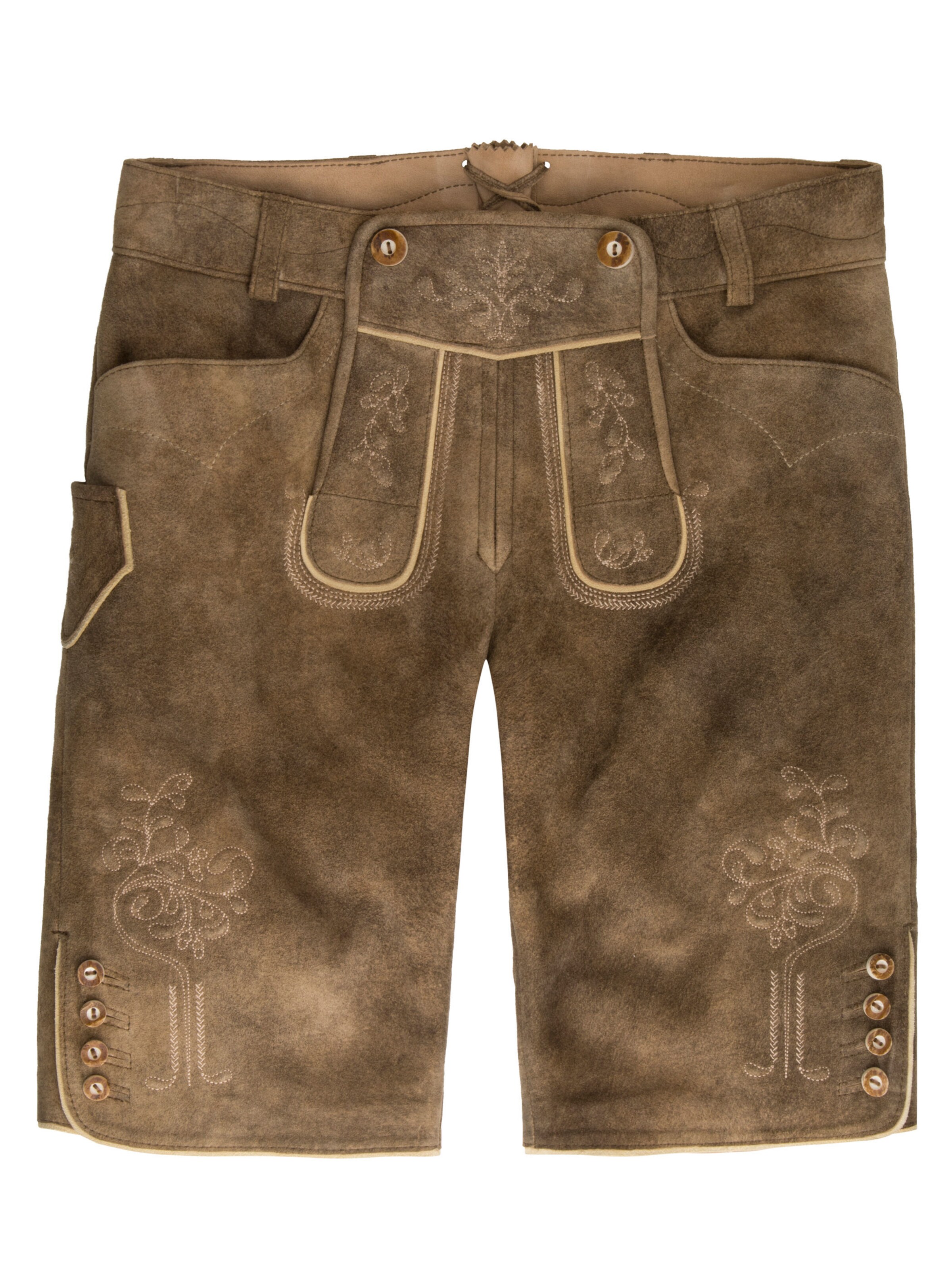 SPIETH & WENSKY Regular Lederhosen 'Fabiola' in Braun: Vorderseite