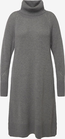 Ulla Popken Knitted dress in Grey: front