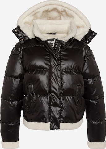 Schott NYC Wintermantel in Schwarz: Vorderseite
