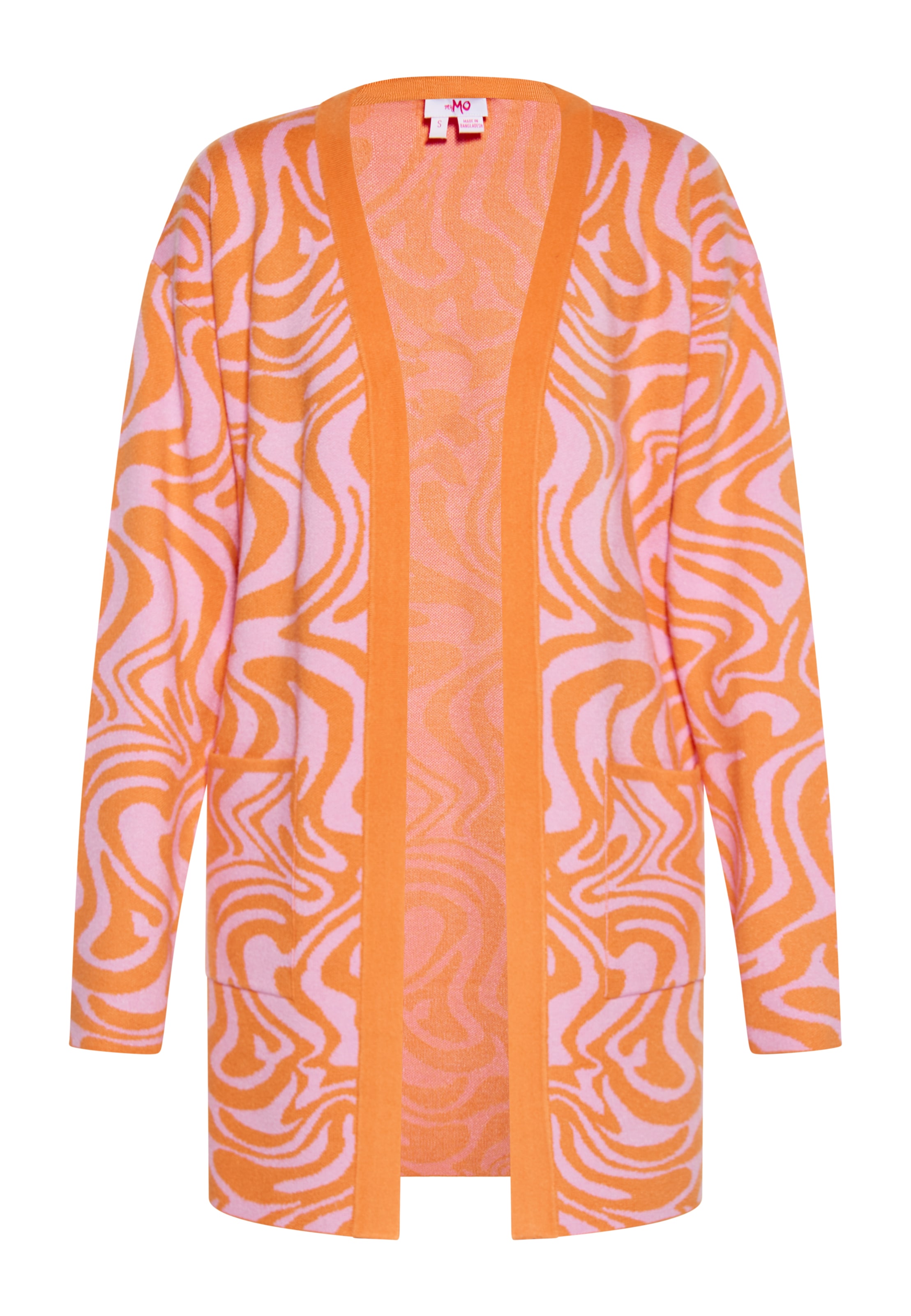 MYMO Плетена жилетка в оранжево: отпред