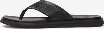 Kazar T-Bar Sandals in Black: front