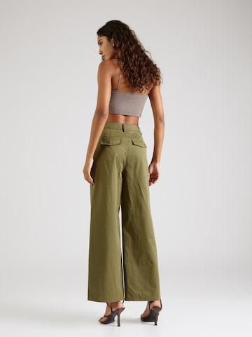 Dorothy Perkins - Pierna ancha Pantalón plisado en verde