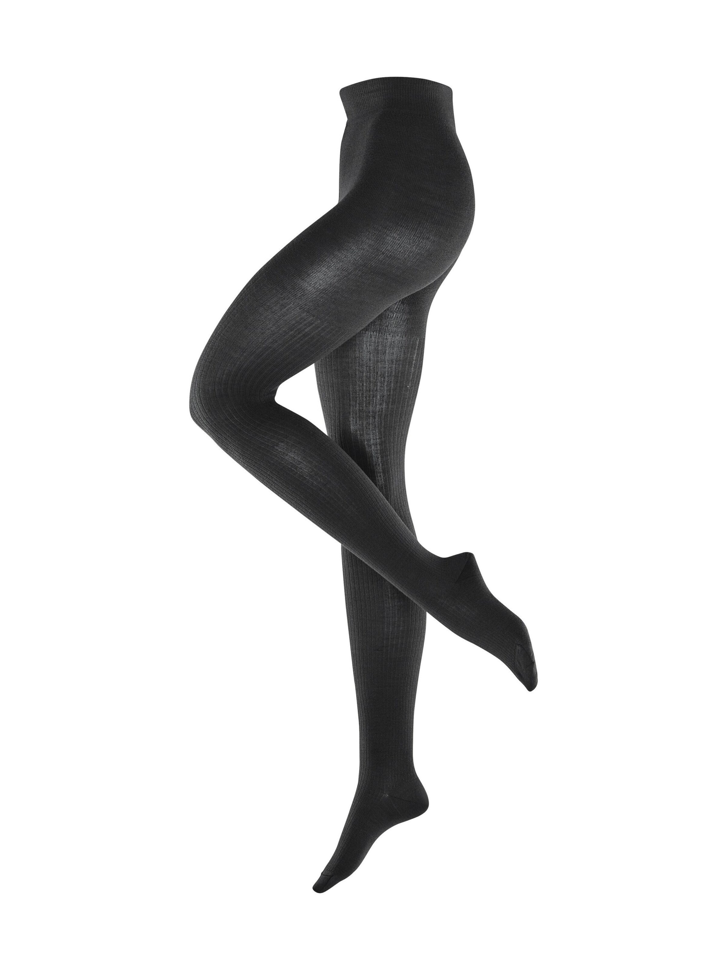 BURLINGTON Strumpfhose 'Rib Couture'‌‌‌‌‌ in Schwarz: Vorderseite