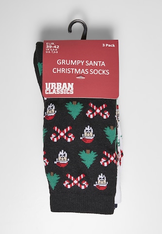 Urban Classics - Calcetines 'Grumpy Santa' en Mezcla de colores