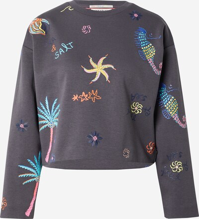 SCOTCH & SODA Sweatshirt i marinblå / aqua / mörkgrå / rosa, Produktvy