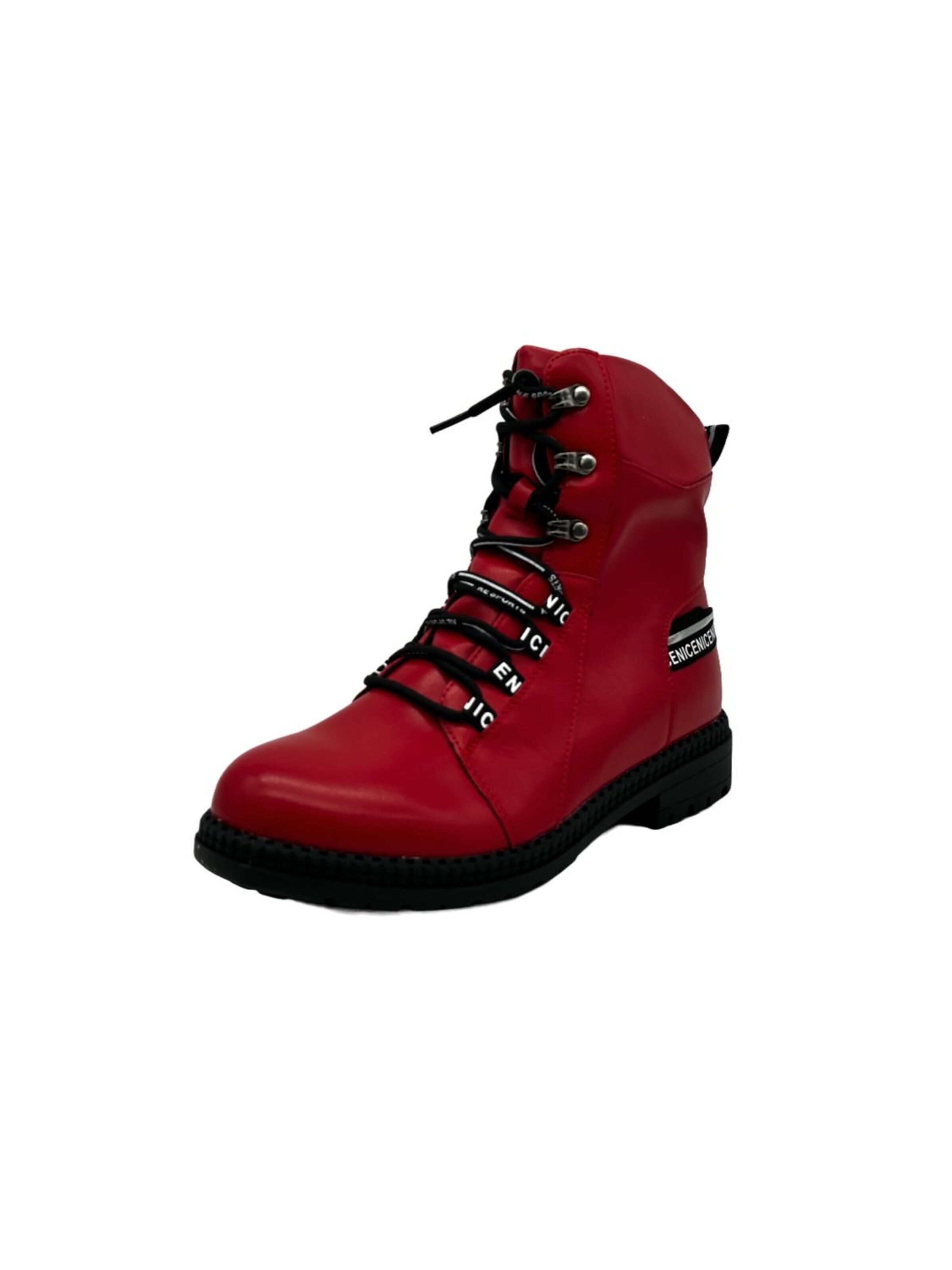 Nowaland Lace-Up Boots 'Damen gefütterte Schnürboots' in Red: front