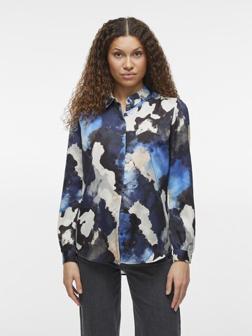 VILA Blouse 'VIELLETTE' in Blauw: voorkant