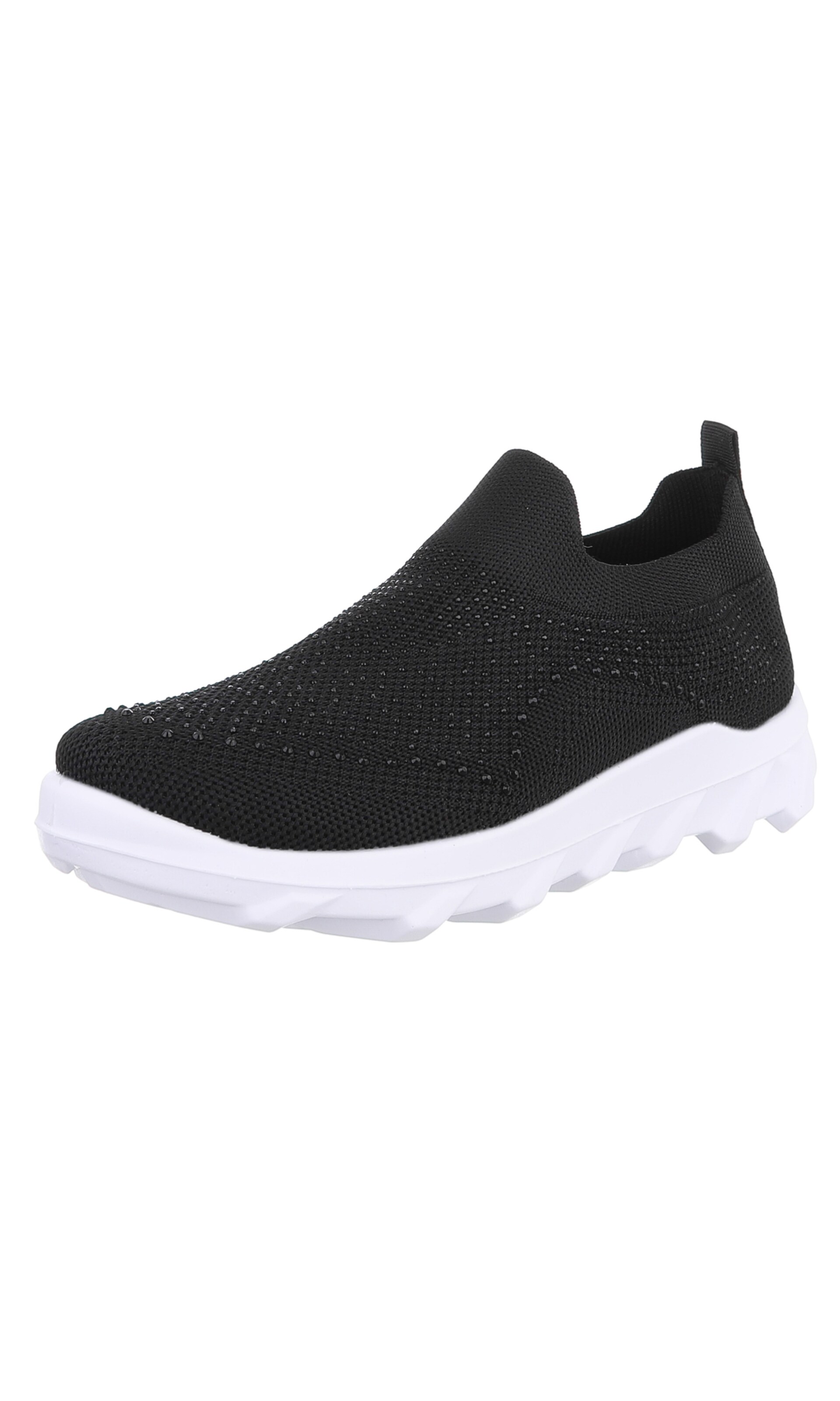 Ital-Design Slip On in Schwarz: Vorderseite