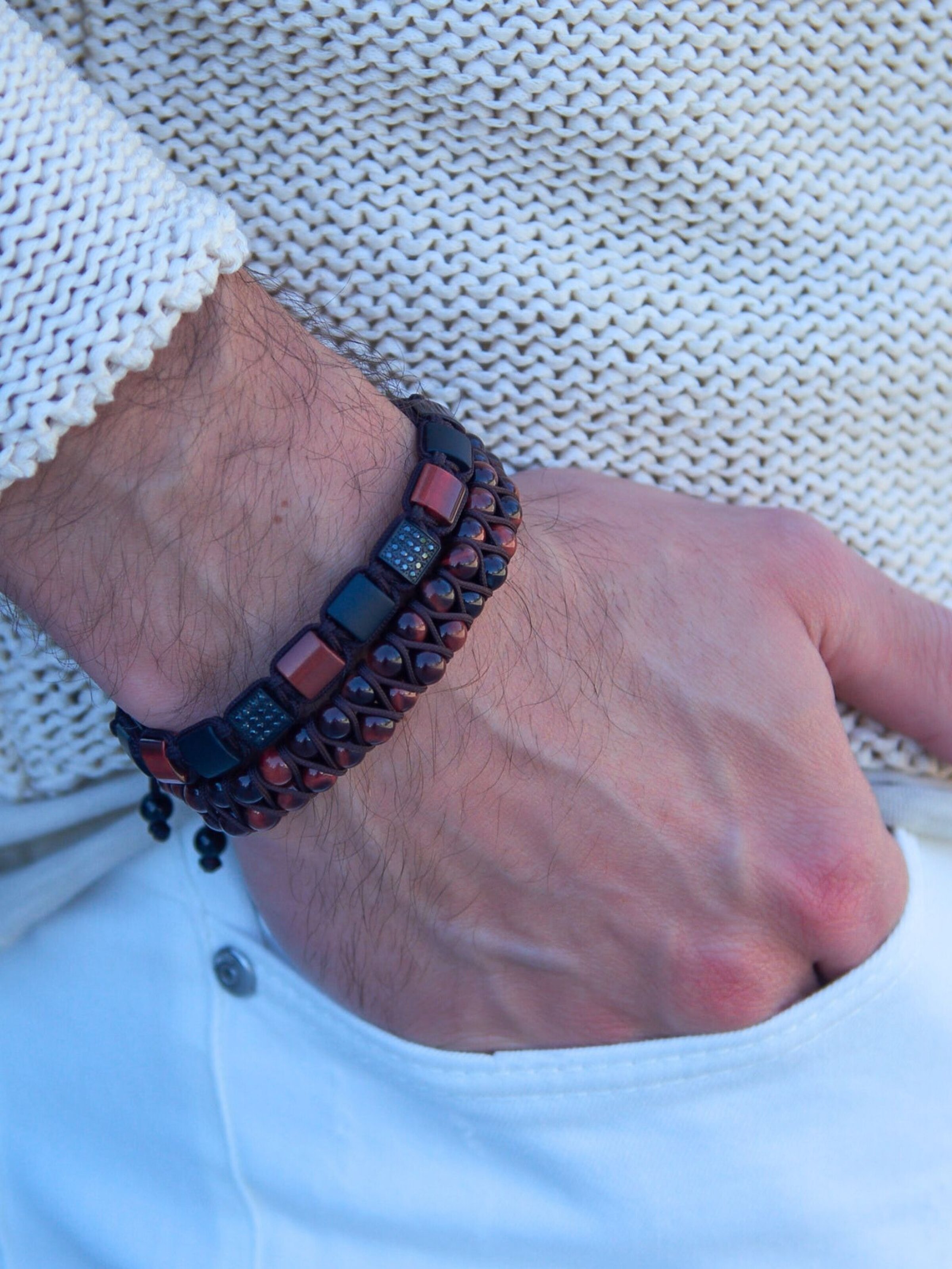 GT Collection Armband 'Double-Bead' in Rot