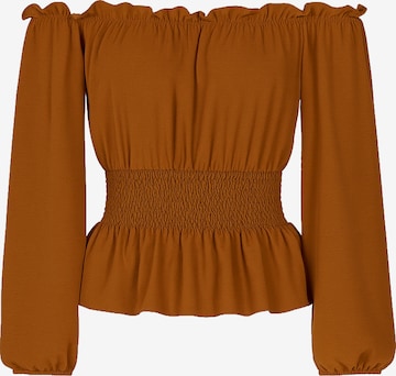 Chemisier Elara en marron : devant