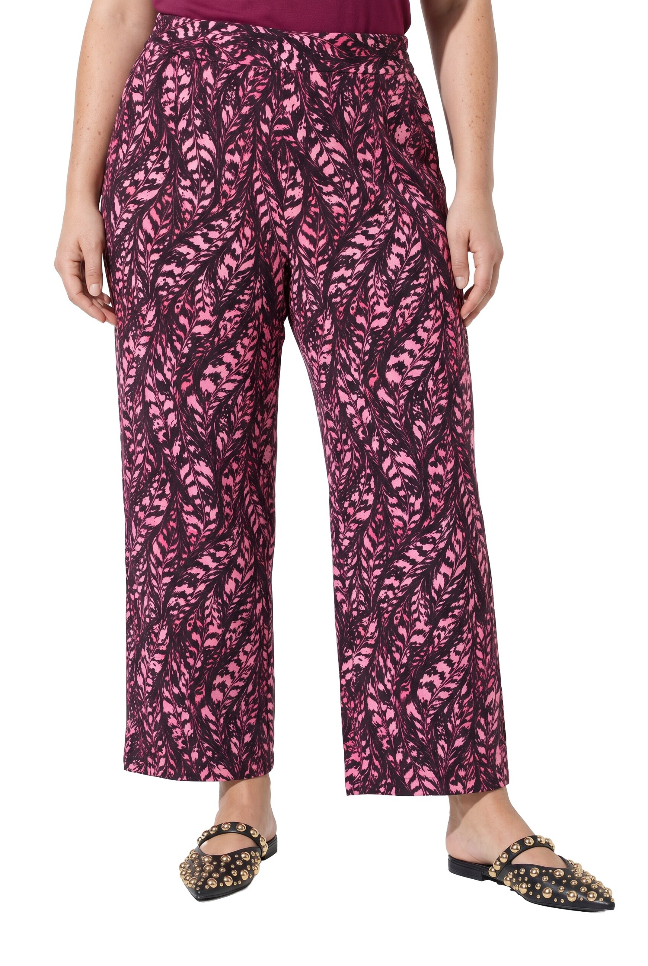 MIAMODA Wide Leg Hose in Pink: Vorderseite