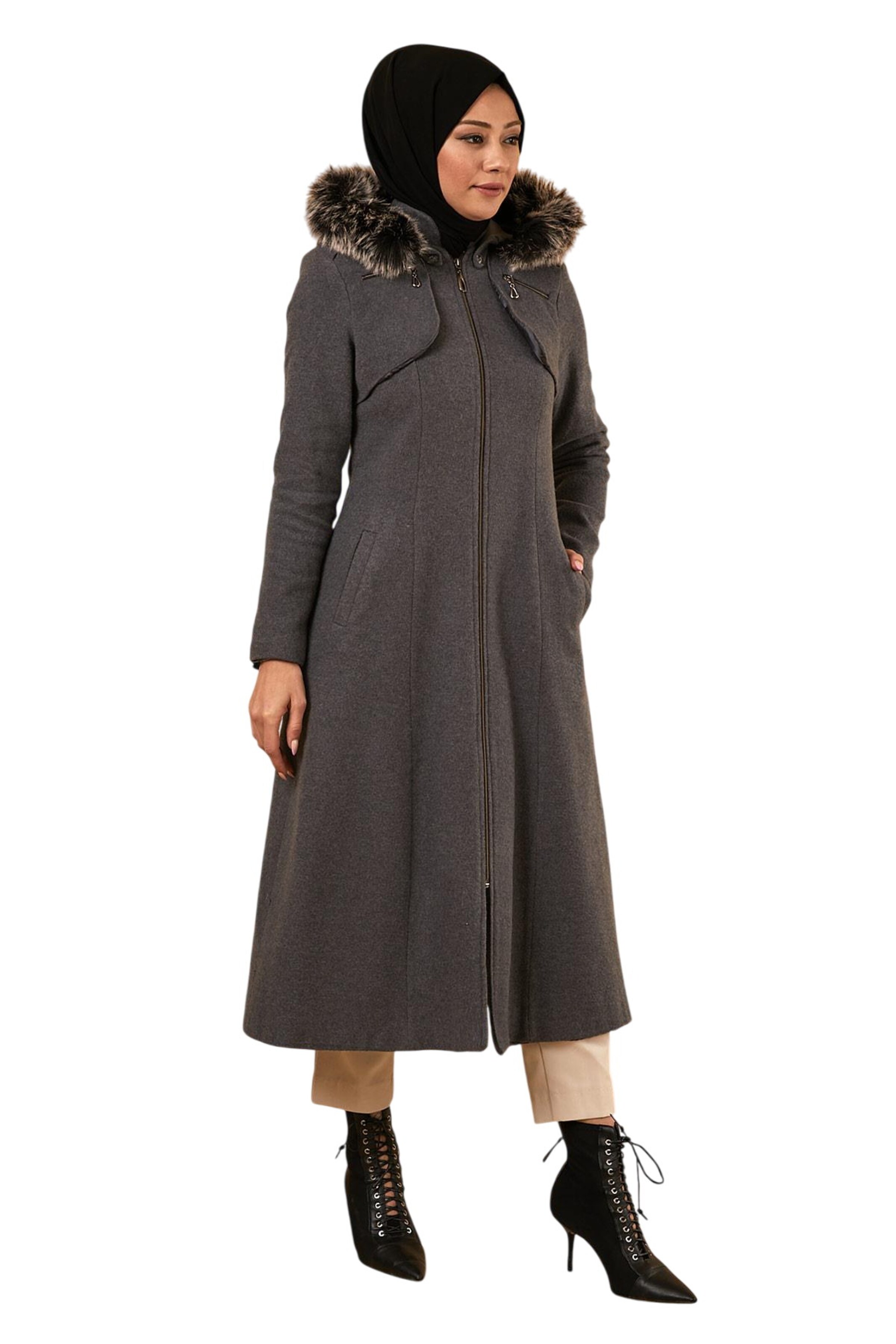 MODAMIHRAM Mantel in Grau