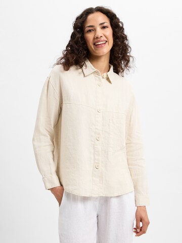 Marie Lund Bluse in Beige: Vorderseite