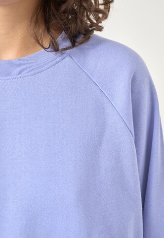 Cleptomanicx Sweatshirt 'Crewneck Ligull' in Blau