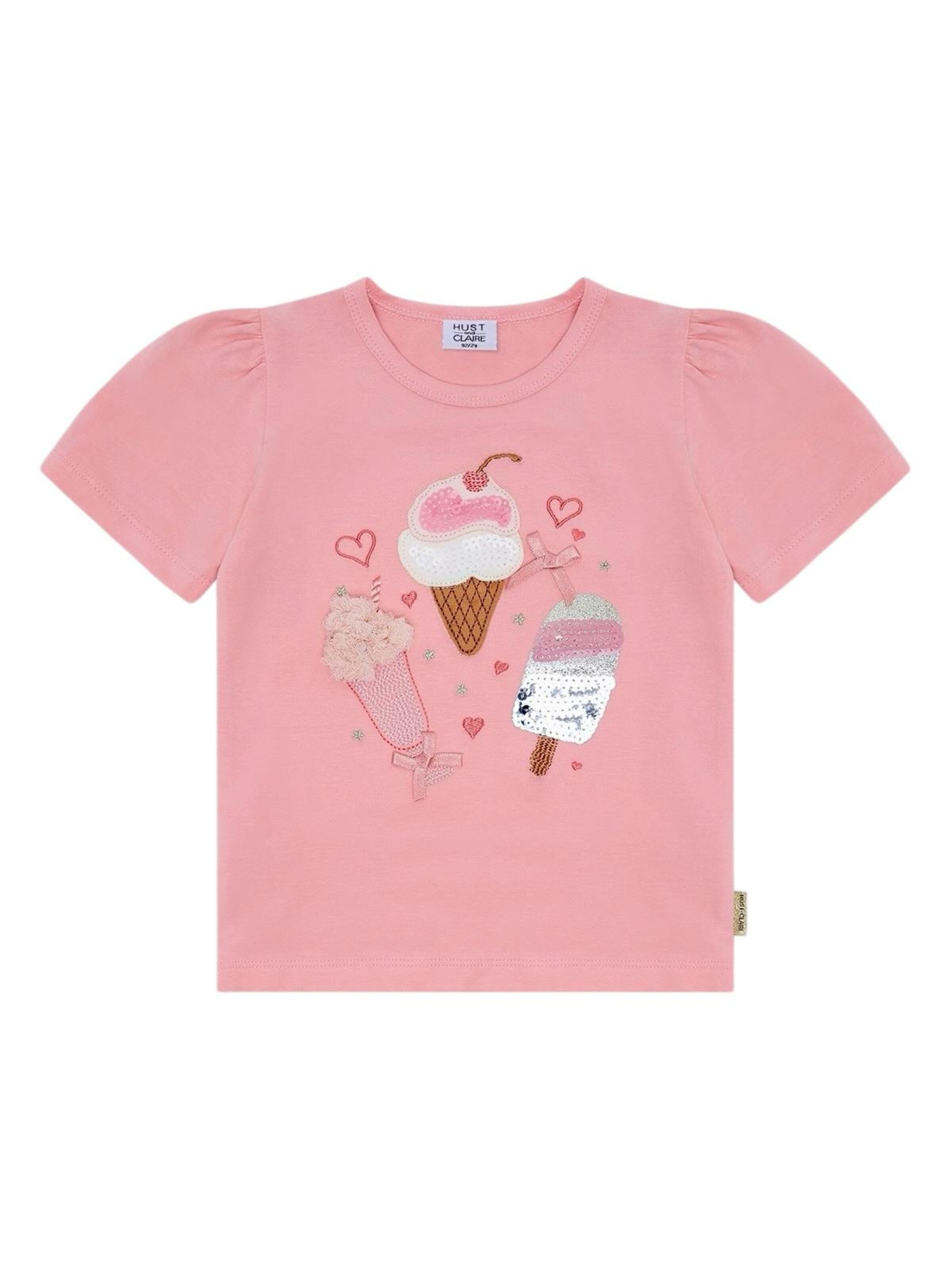 Hust & Claire Shirt 'Hust & Claire T-Shirt HCAlma Ice Cream' in Rose, Item view