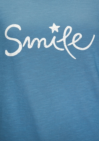 BEACH TIME Shirt in Blauw