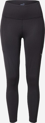 PUMA Skinny Sportbroek in Zwart: voorkant