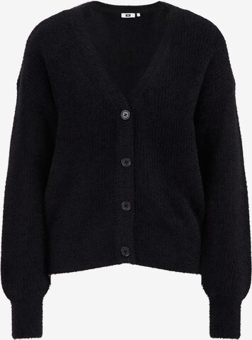 WE Fashion Knit Cardigan in Black: front