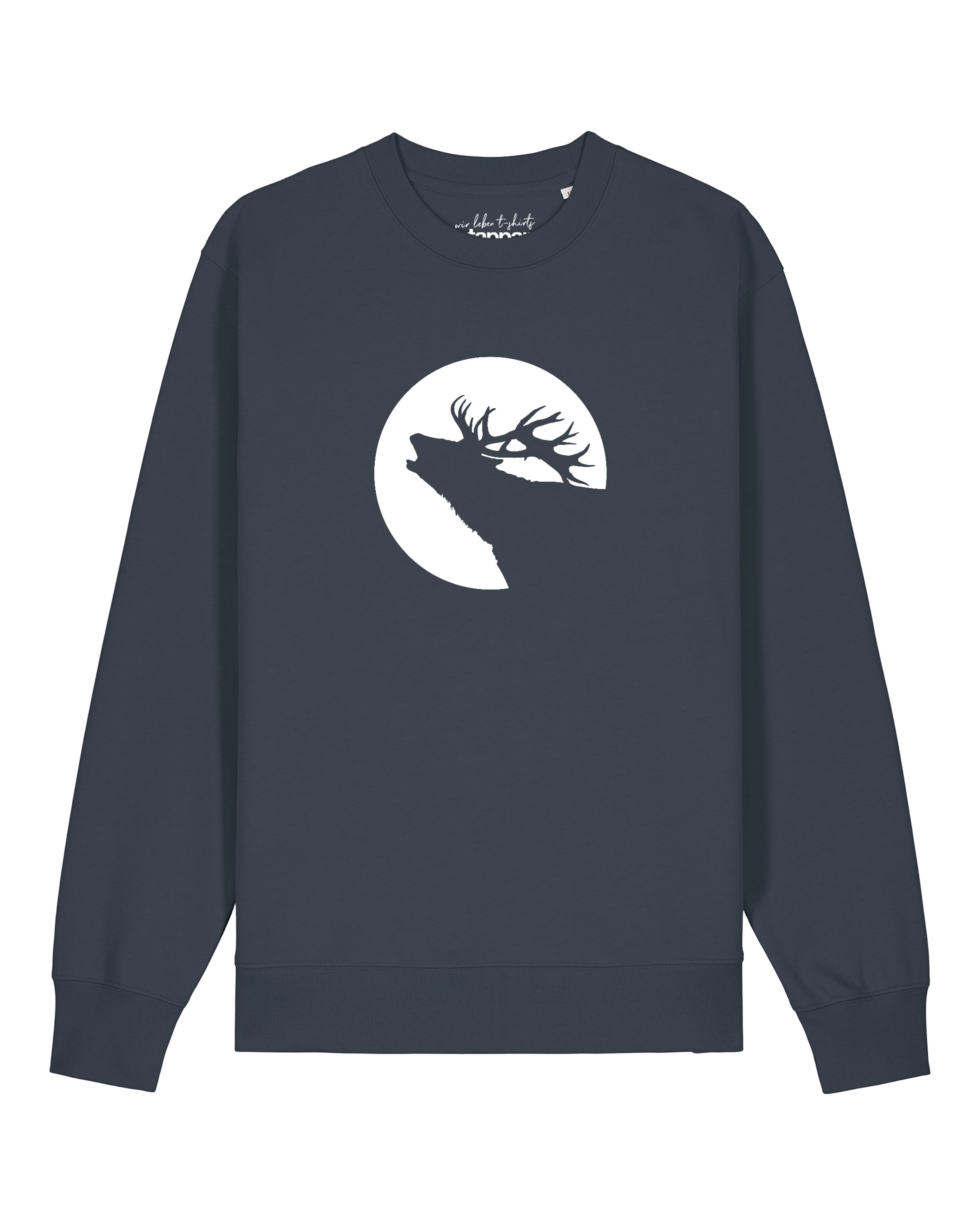 Watapparel Sweatshirt 'Röhrender Hirsch' in Grijs: voorkant