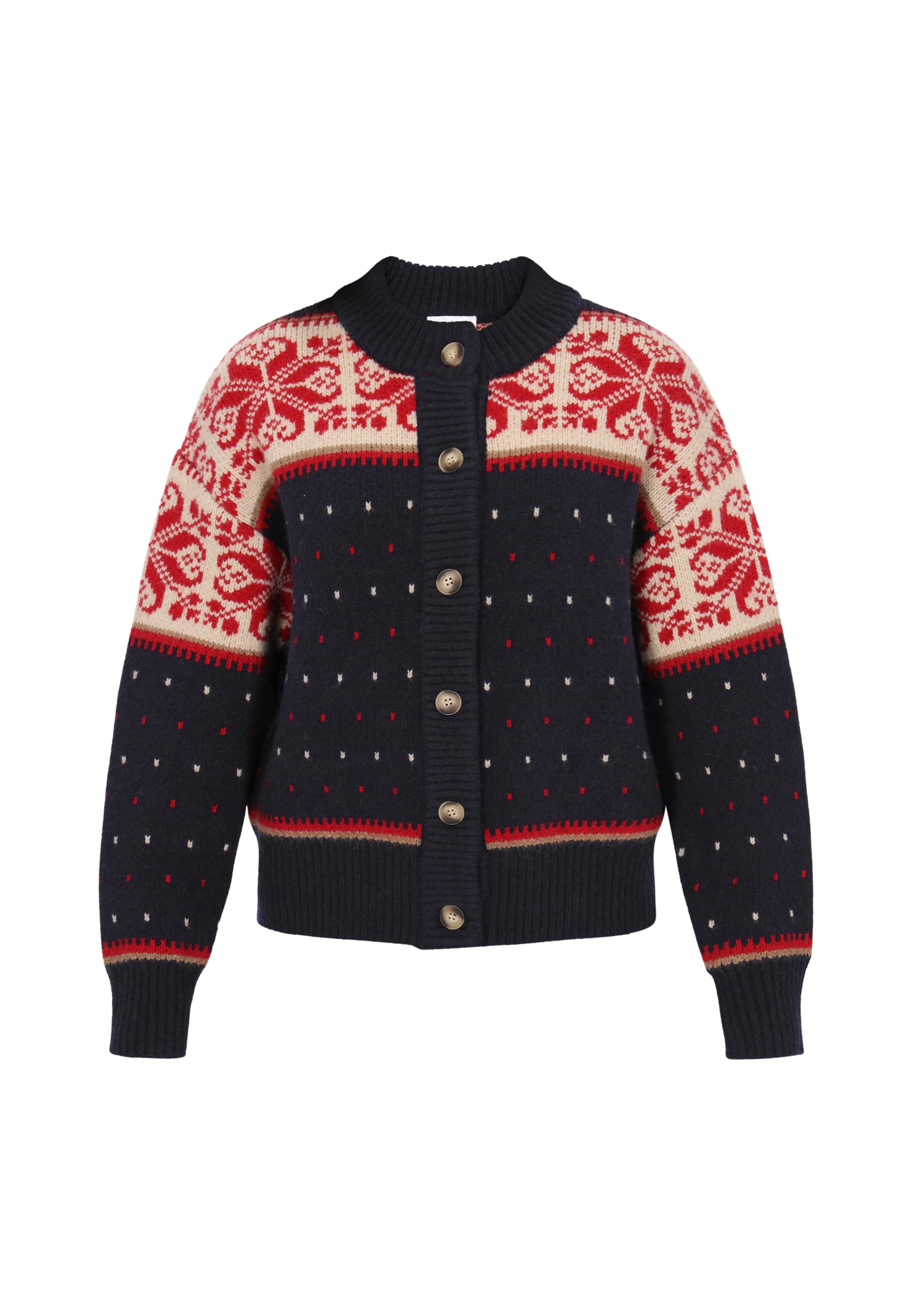 usha BLUE LABEL Gebreid vest in Blauw: voorkant