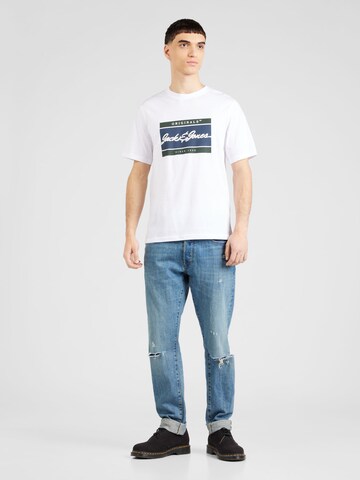 JACK & JONES Tričko 'WAYNE' - Modrá