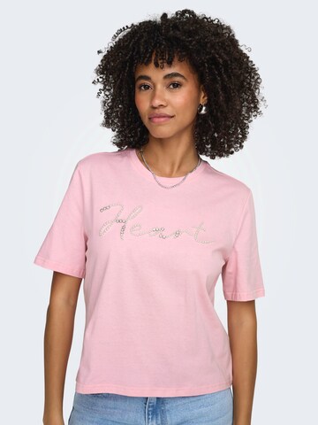 ONLY Футболка 'ONLALICE' в Ярко-розовый