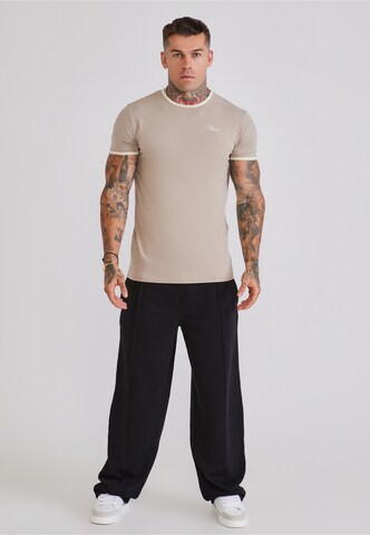SikSilk Shirt 'Ringer' in Beige