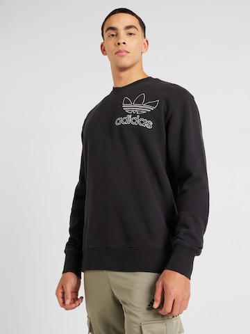 ADIDAS ORIGINALS Sweatshirt in Zwart: voorkant