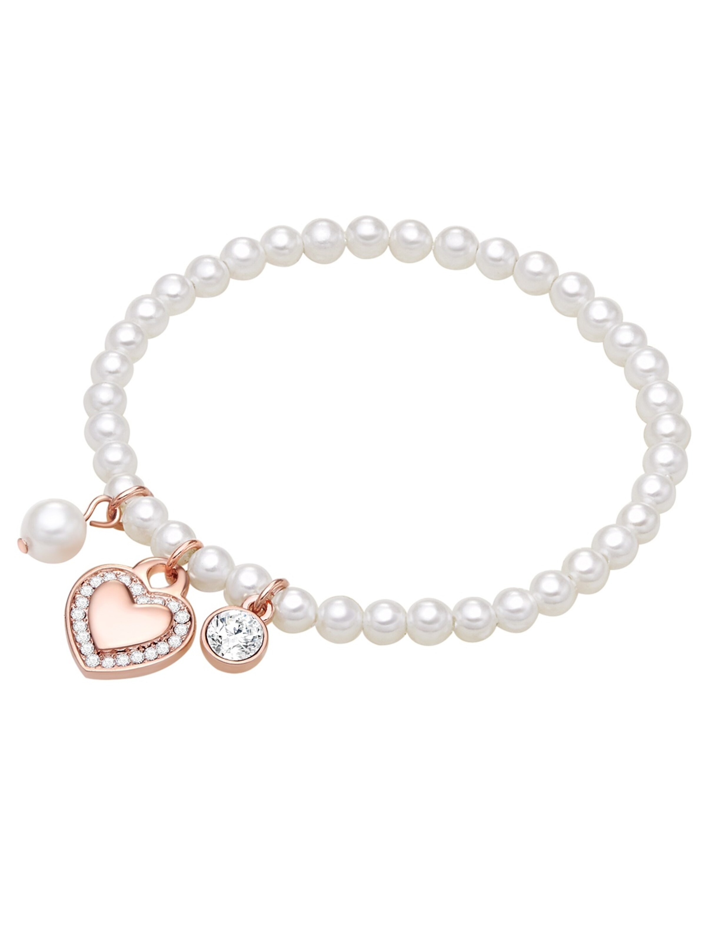 Bracelet Lulu & Jane en blanc : devant