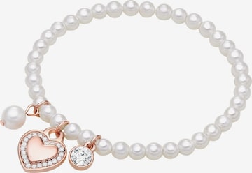 Bracelet Lulu & Jane en blanc : devant