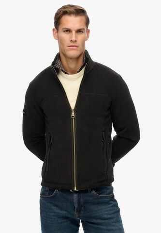 Veste en polaire 'Estate' Superdry en noir : devant