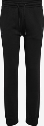 Hummel Tapered Workout Pants in Black: front