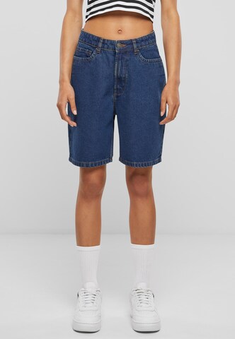 Urban Classics Regular Trousers in Blue: front