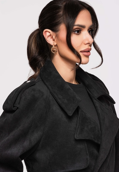 Ombre Manteau mi-saison en noir, Vue avec produit